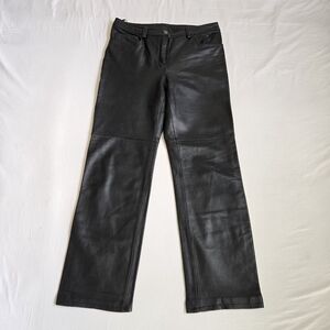 Rampage Vintage Leather Pants Straight Leg Lined Black Size 11 Festival Biker